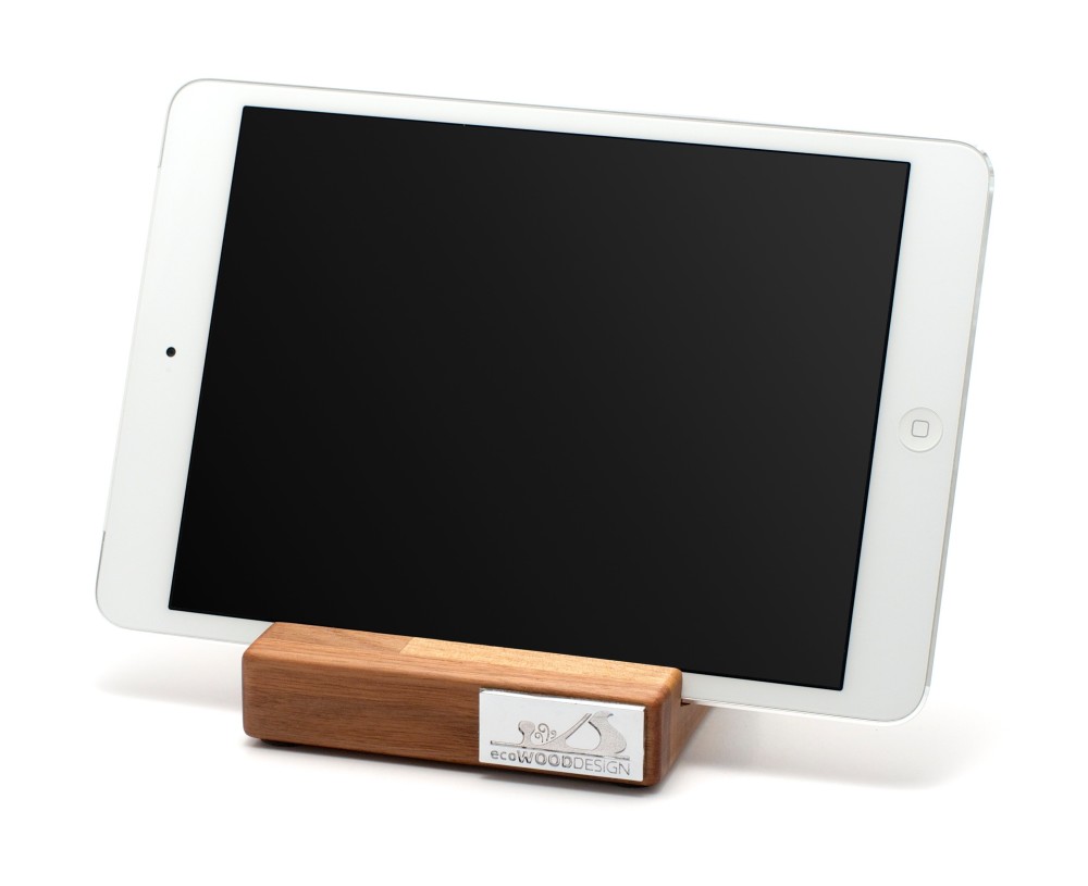 iPad-ställ i trä, valnöt